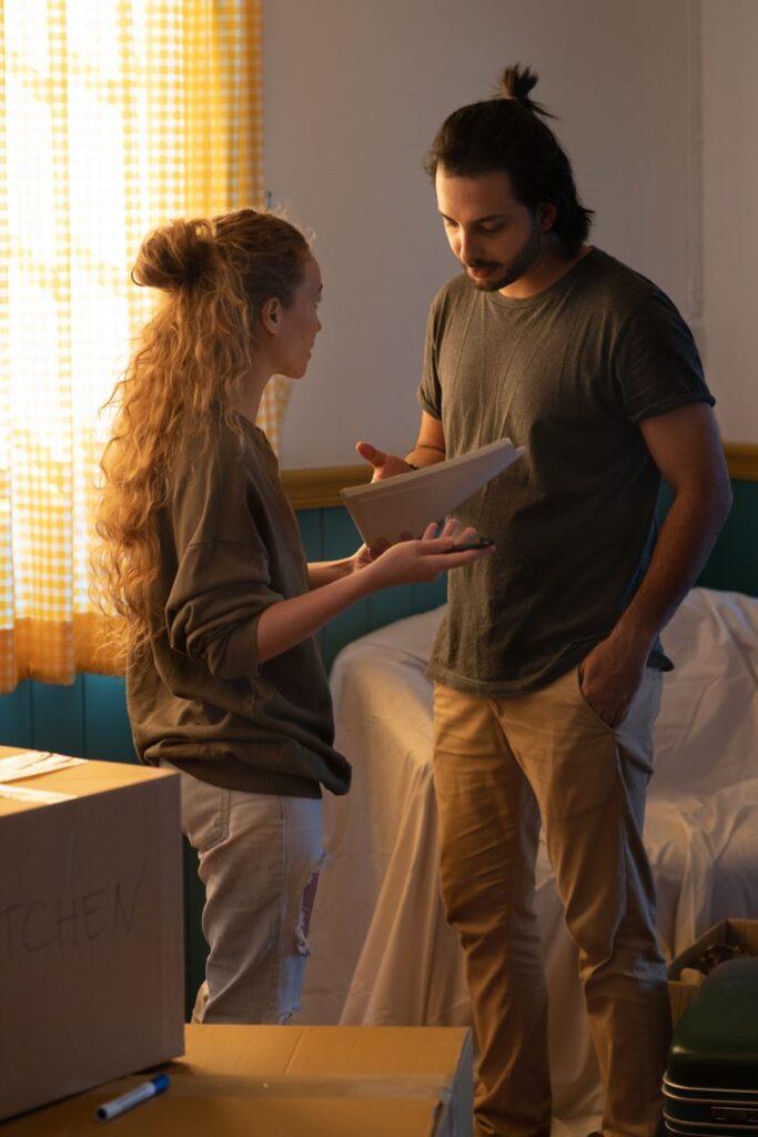 Illustration of How Couples Discuss Debt Before Moving in Together