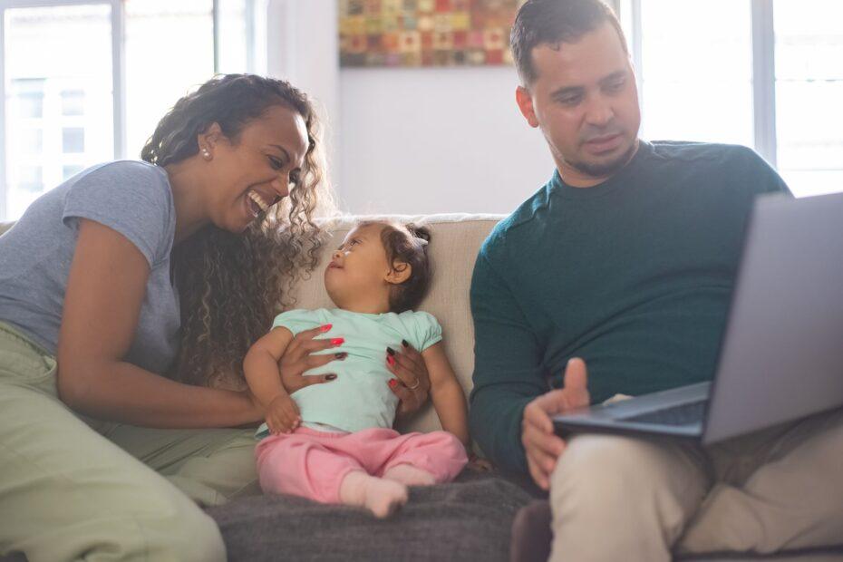 Illustration of The Financial Adjustments Couples Make After Having a Child